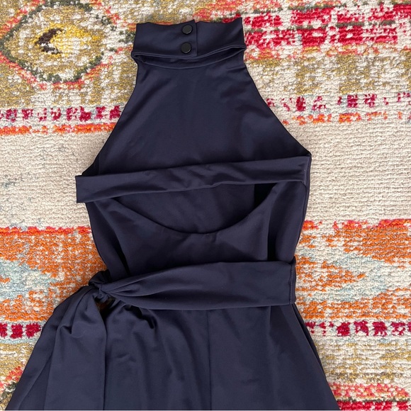 Susana Monaco Wide Leg Tie Waist Halter Jumpsuit - Picture 3 of 16